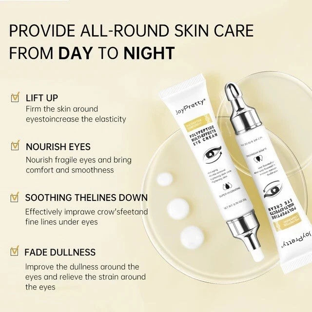 2PC Instant Remove Wrinkle Eye Cream Eye Bags Dark Circles Anti Puffiness Serum