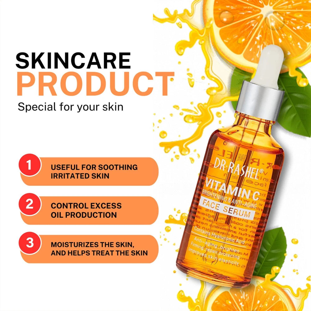 Face Serum Vitamin C Pure Strong Hyaluronic Firming Anti Wrinkle Anti Aging