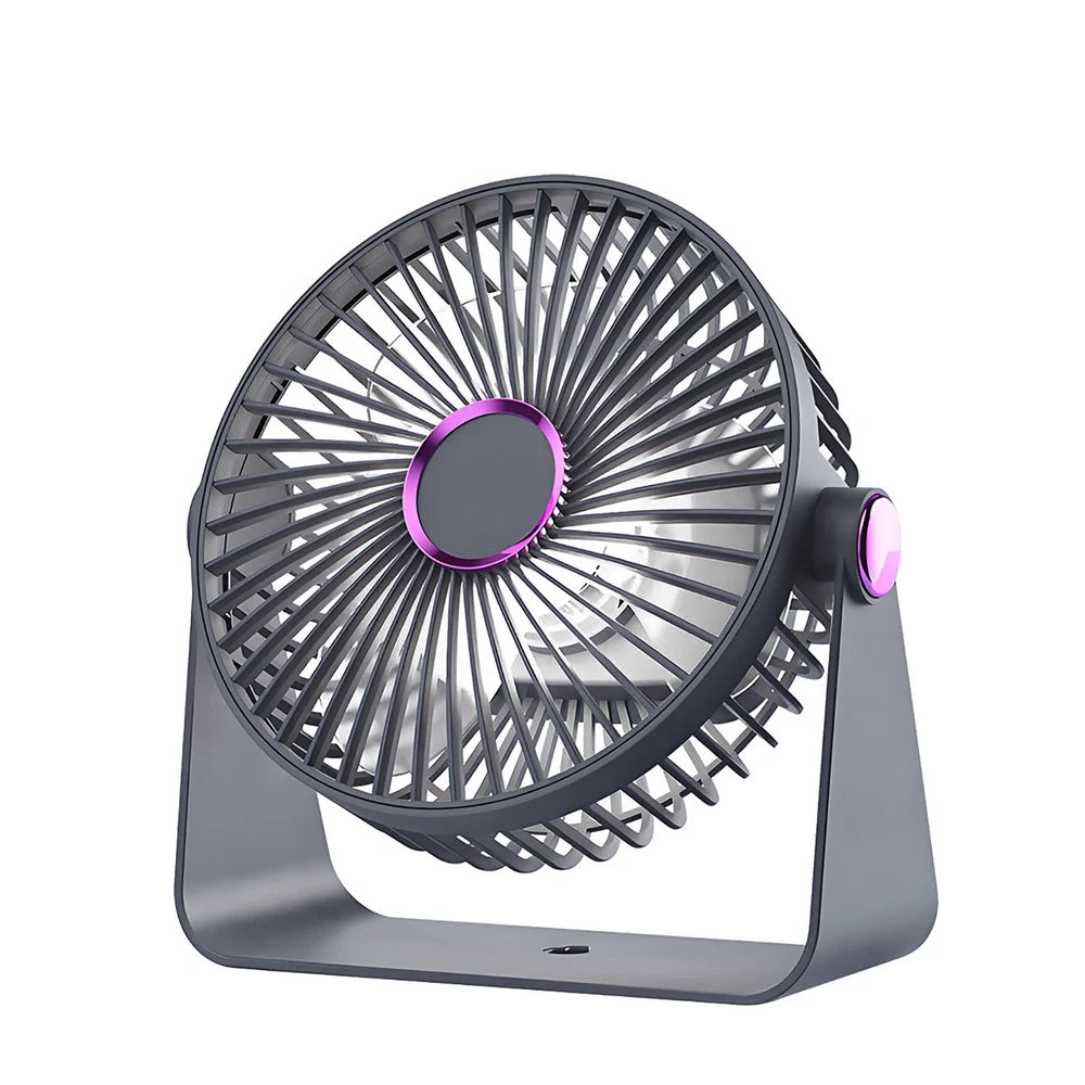 UK 5.9Inch Mini USB Rechargeable Desk Fan Portable Small Quiet Table Cooling Fan