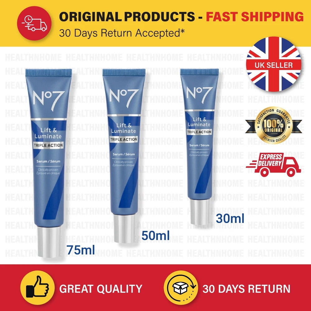 No7 Serum Protect & Perfect, Lift & Luminate, Restore & Renew 30ML,50ML,75ML
