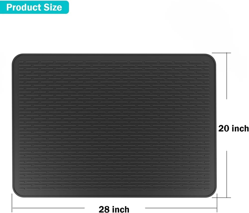 Extra Large Silicone Draining Mat Heat-Resistant Non-Slip For Kitchen Counter