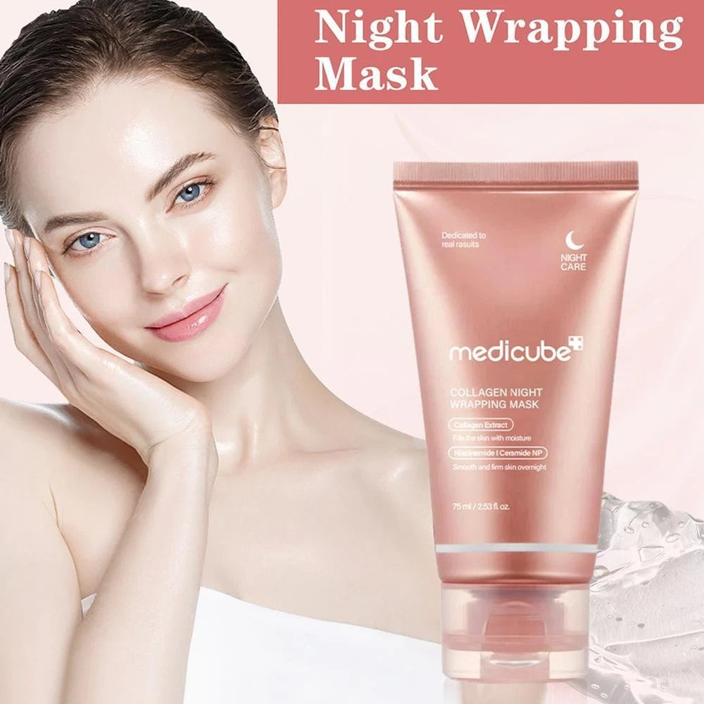 Collagen Night Wrapping Mask Overnight Wrapping Peel Off Natural Facial Mask 75⊙