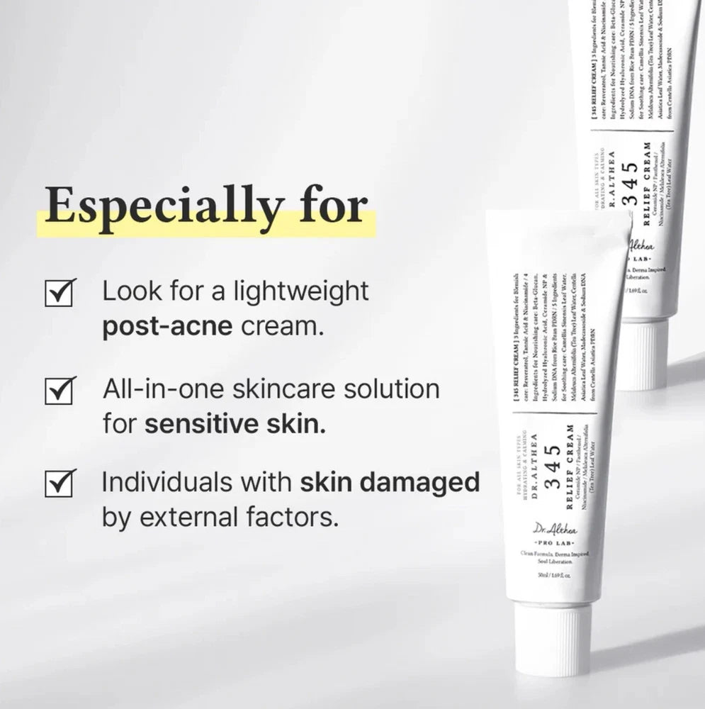 Dr. Althea 345 Relief Daily Face Moisturizer Cream 50ml 1.69 fl oz  -(US-SELLER)