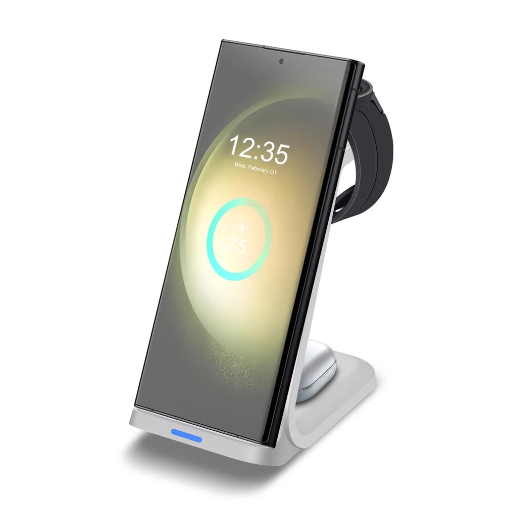 Wireless Charger Dock 3in1 Charging Station For Samsung Galaxy Watch 6/5 S24 S23