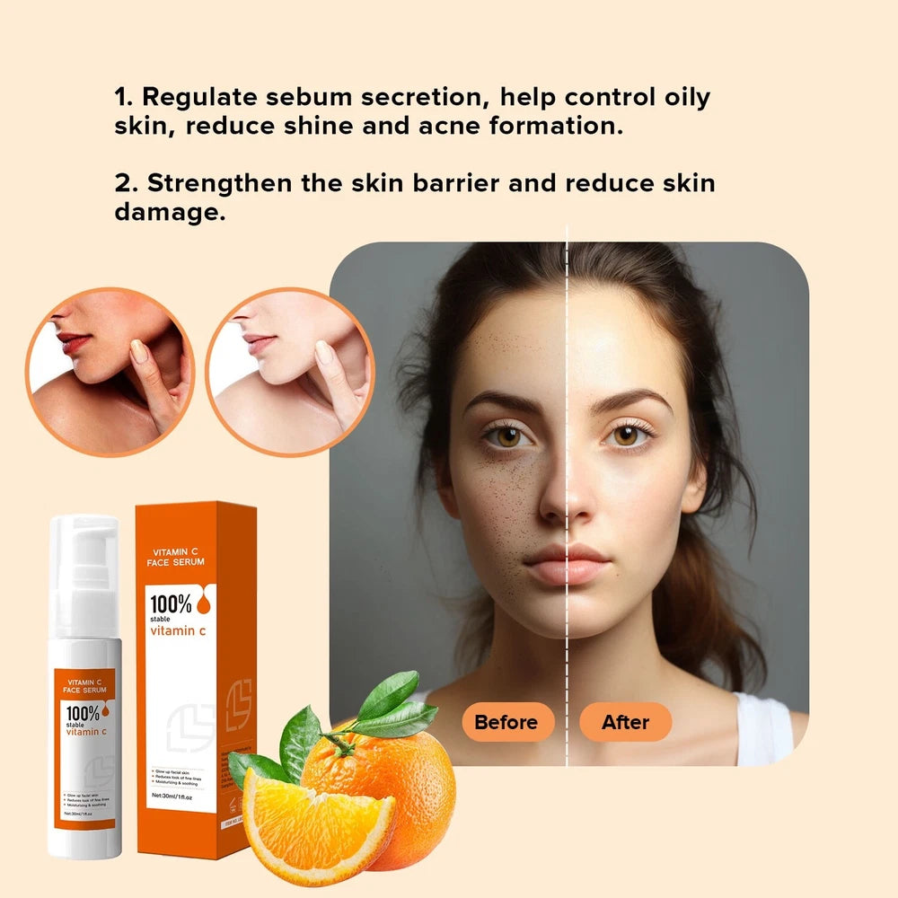 ADVANCED VITAMIN C SERUM Powerful Anti-Aging collagen-Boost Face Serum Day Night