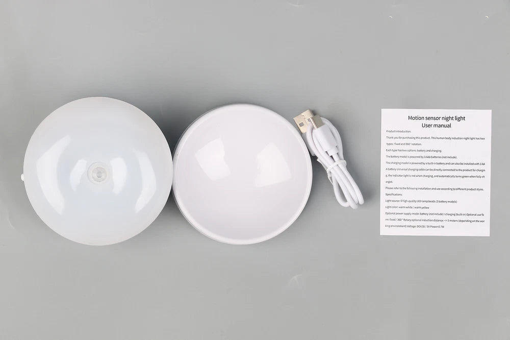 360° Motion Sensor Security LED Light USB Rechargeable Garden Outdoor Night Lamp