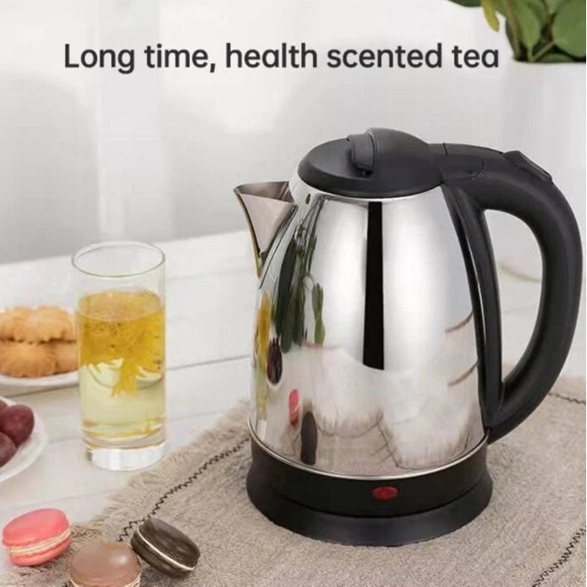 Electric Kettle Stainless Steel Cordless Jug 1.8L Overheat Protection 1500W UK