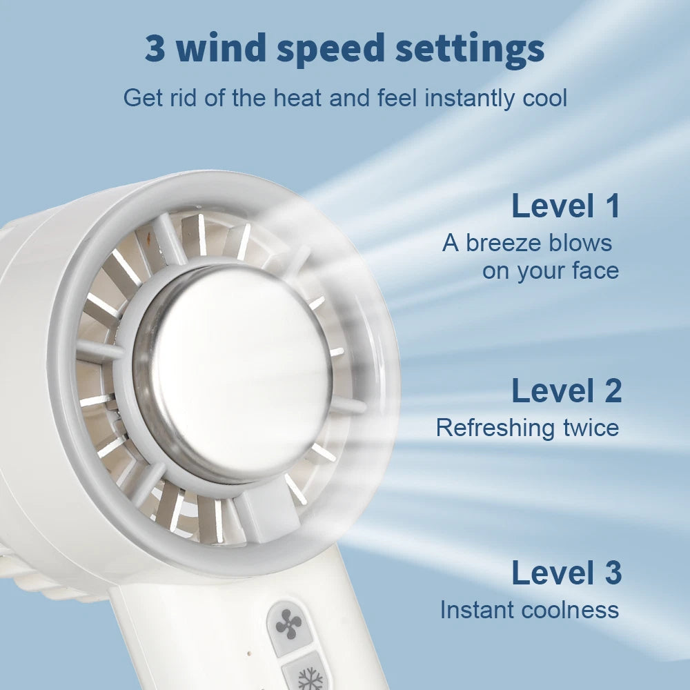 Portable Hand-held Fan Mini Folding Desk Fan Cooler Cooling USB Rechargeable UK