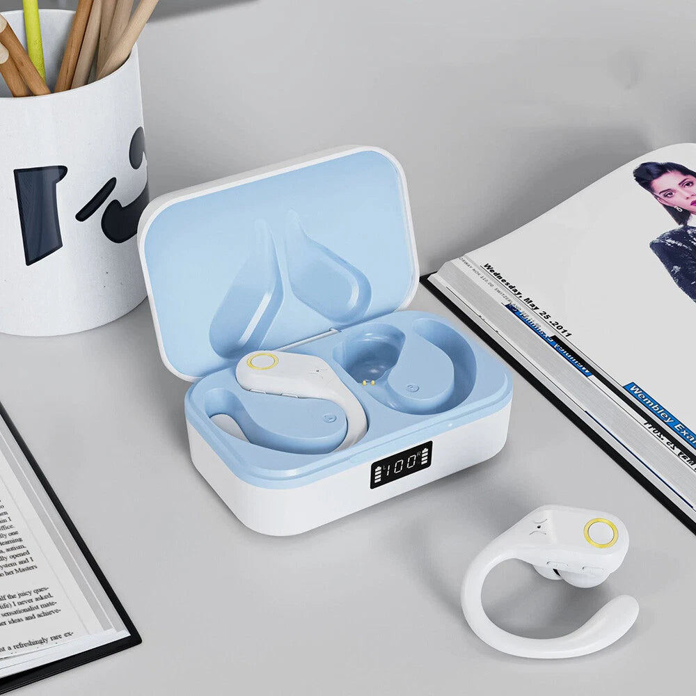 TWS Wireless Bluetooth Earphones Headphones Sports Running Bass Earbuds Ear Hook