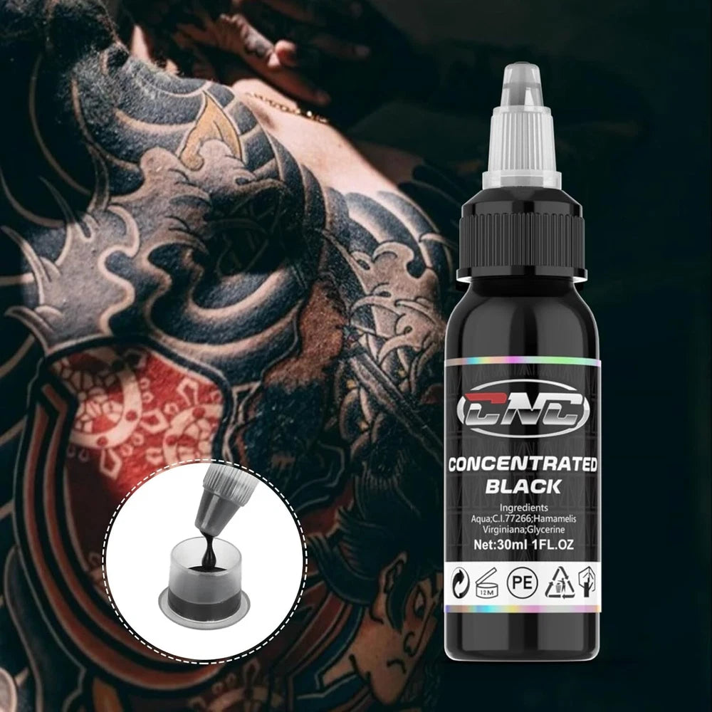 Tattoo Ink Black 30ml Pure Black Tattoo Ink Tattoo Supplies for Lining, Shading