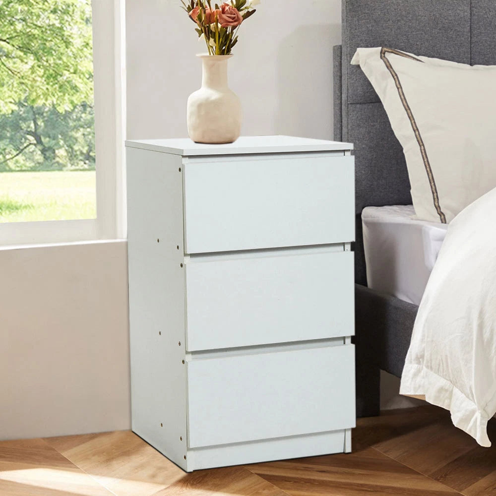 Bedside Table Drawer Cabinet End Side Table Bedroom Furniture Storage Nightstand
