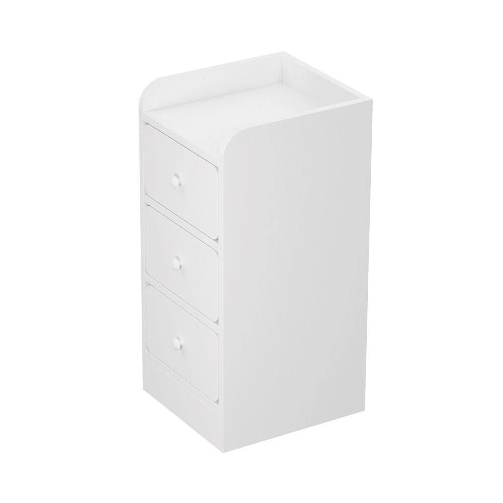 3 Drawers Wooden Bedroom Bedside Cabinet Furniture Storage Nightstand Side Table
