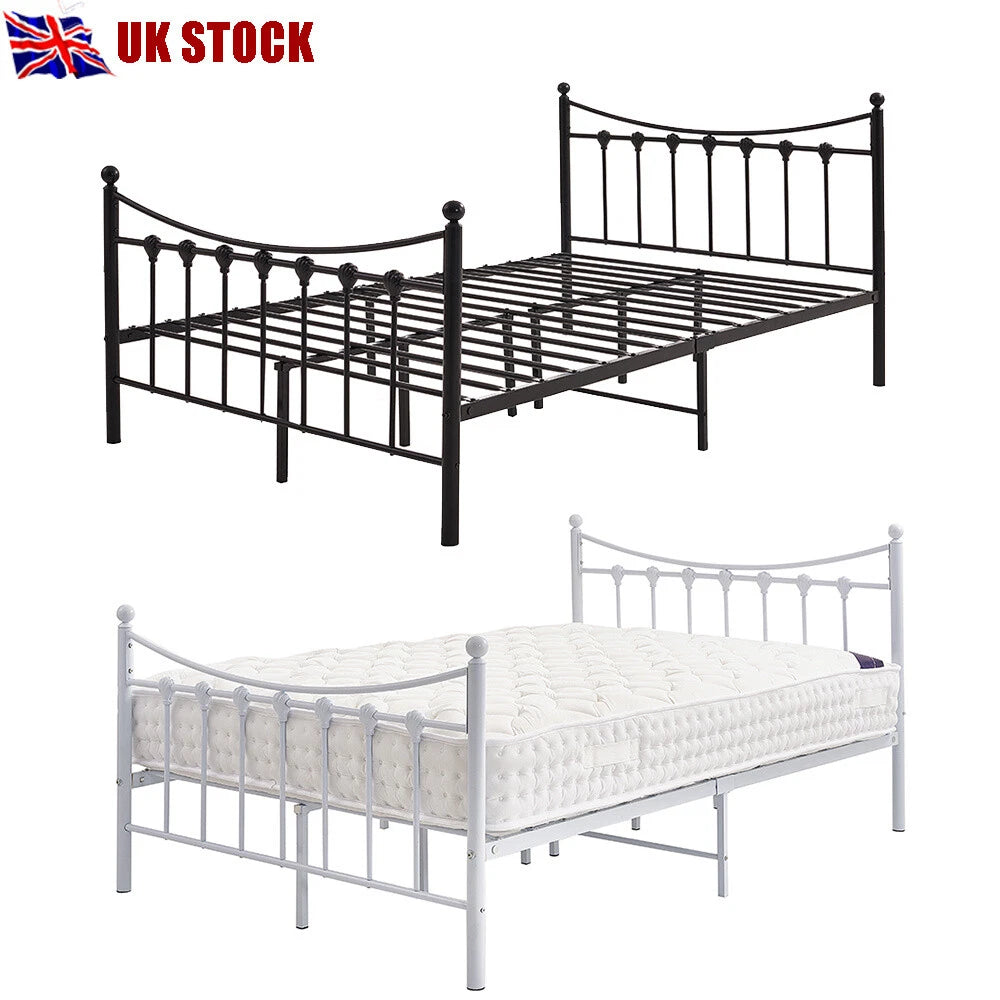 NEW Strong Single Double Bed 3ft 4ft 4ft6 Metal Bed Frame Bedroom Furniture
