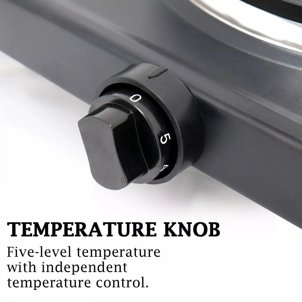 Double Electric Hot Plate Portable Table Top Cooker Hob RV Picnic Camping Stove