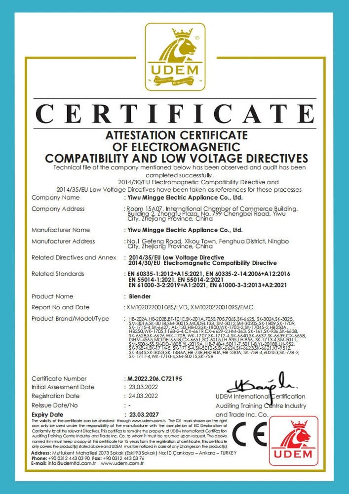 4 in 1 1000W 5 Speed Powerful Hand Held Electric Food Blender Mixer Stick UK