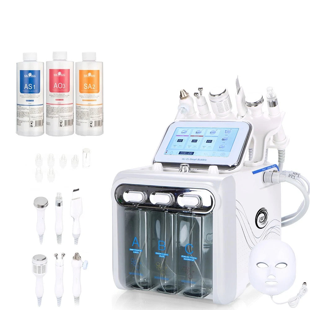 6/7 in1 Hydra Water Facial Cleaner Aqua Peel Hydro Dermabrasion Beauty Machine