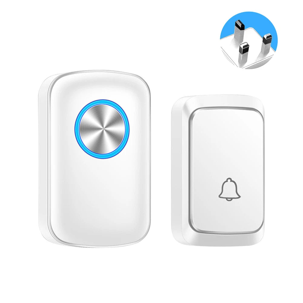 Loud Wireless Doorbell Plug in Cordless Doorbells Waterproof Door Bell Chime Kit