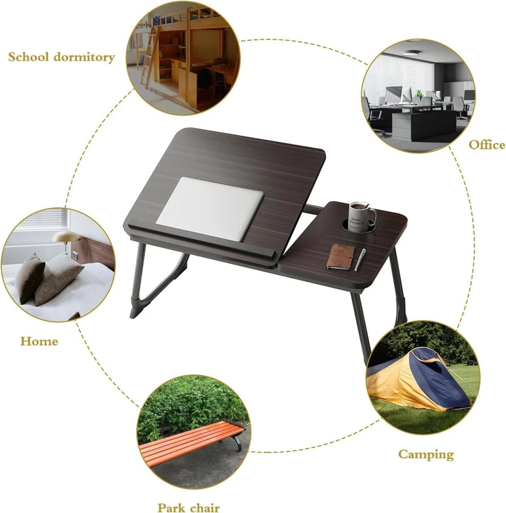 Folding Laptop Table Stand Bed Tray Sofa Lap Portable Notebook Desk Breakfast UK