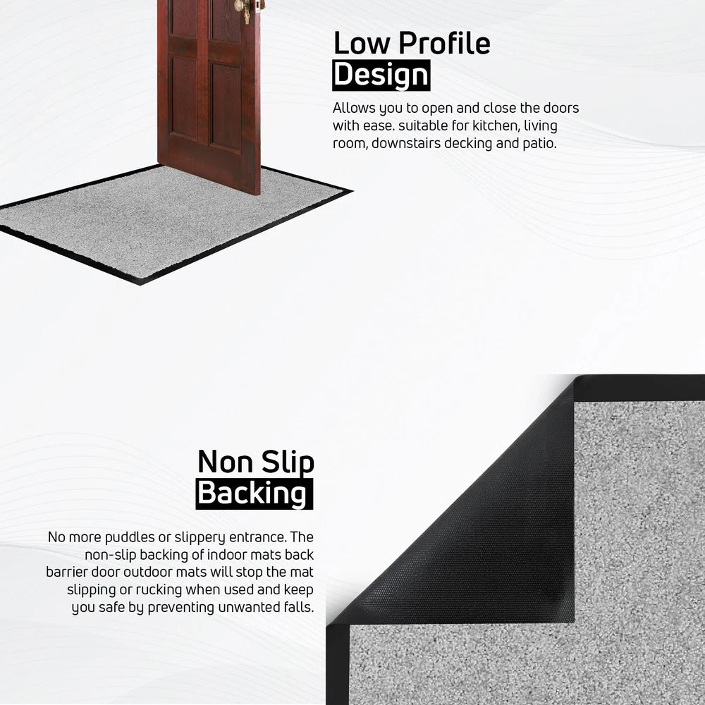 Door Mat Heavy Duty Barrier Rubber Entrance Non-Slip Floor Rugs Kitchen Runner