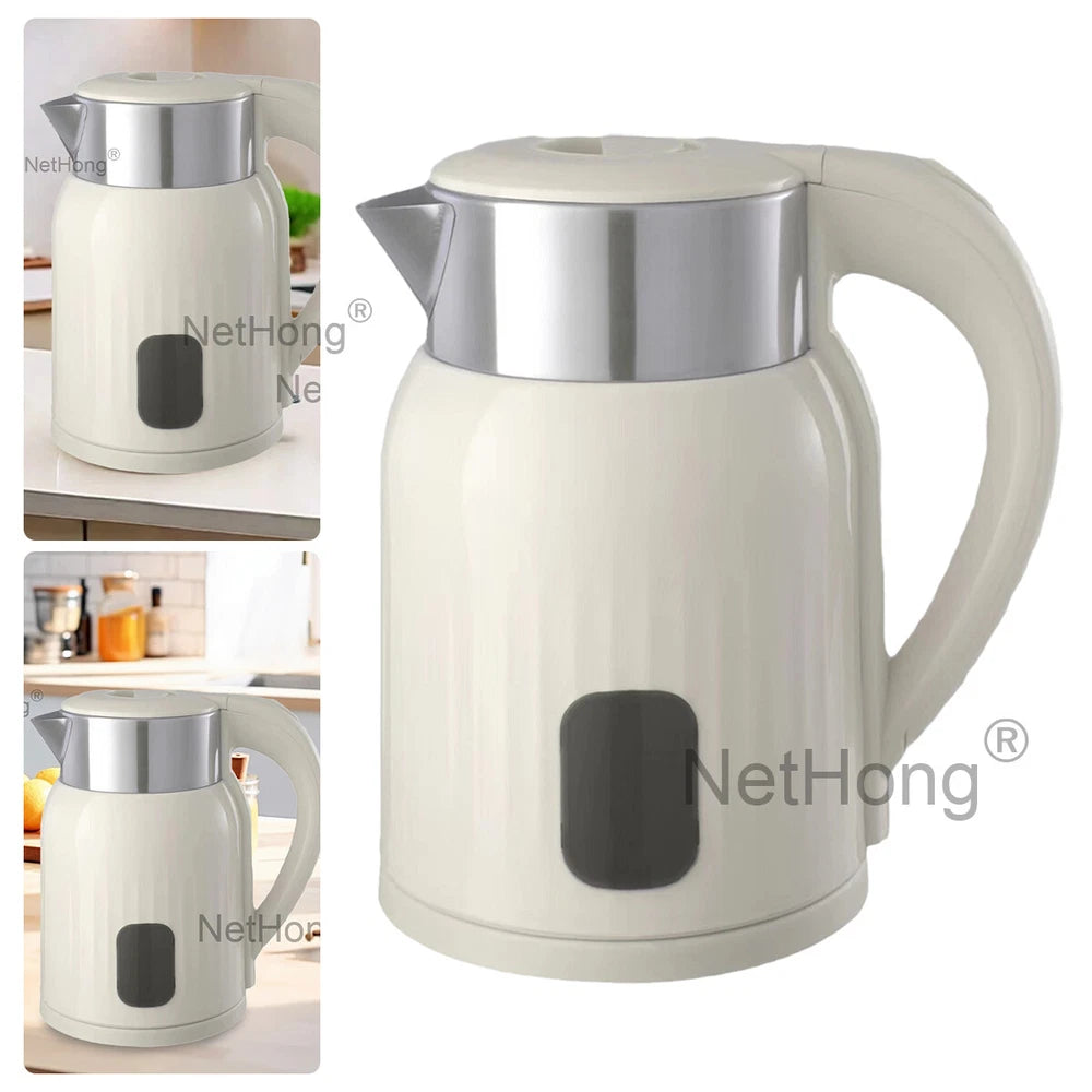 0.6/2/2.3L Portable Fast Boil Electric Quiet Stainless Steel Travel Kettle Jug~