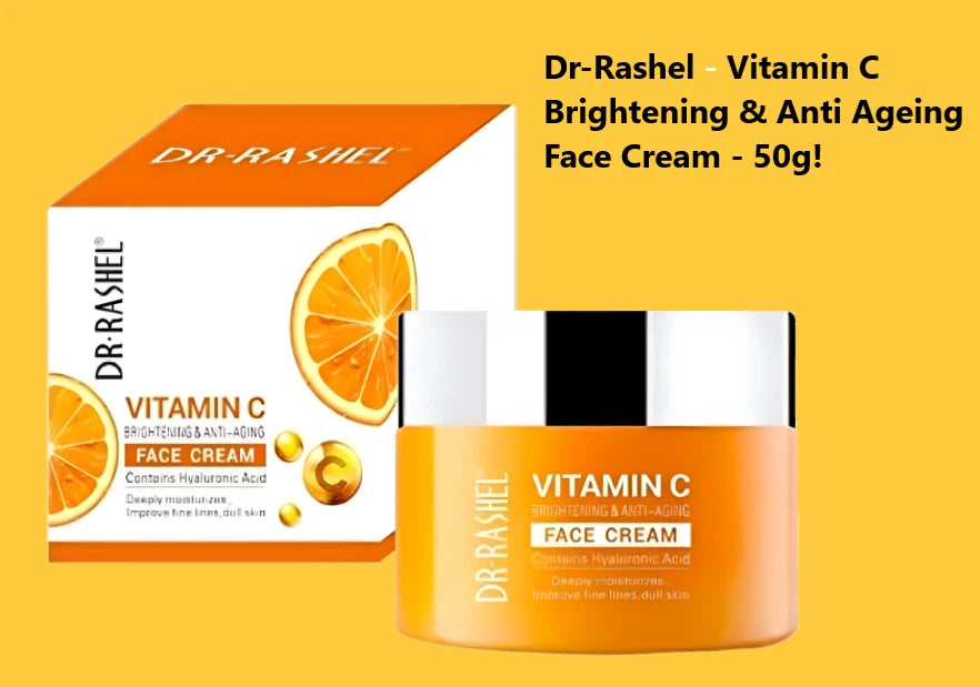 Vitamin C Face Serum & Cream Duo Hyaluronic Acid Brightening Anti-Wrinkle Set