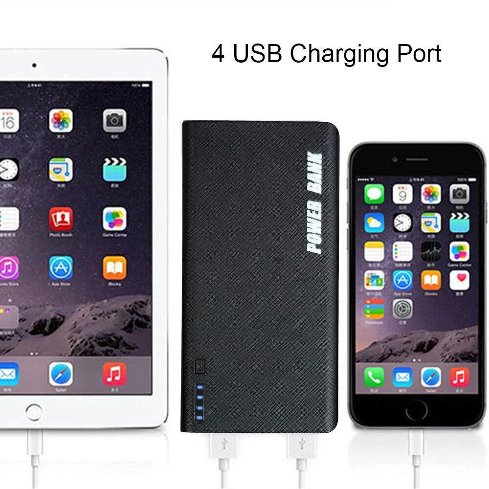 9000000mAh Power Bank Fast Charger Battery Pack Portable 4 USB for Mobile Phone.