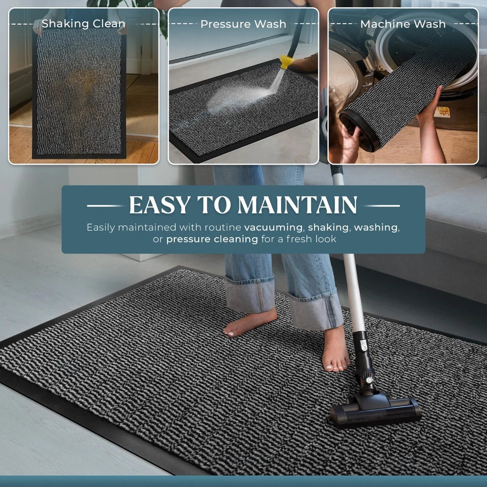 Barrier Mat Entrance Door Mat Heavy Duty Non Slip Dirt Trapper Rubber Back Rugs