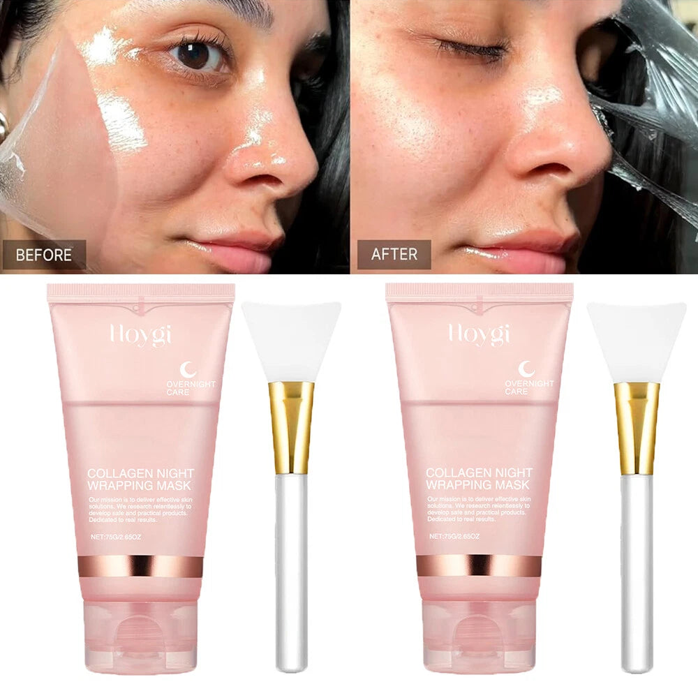 2X Collagen Night Wrapping Mask Overnight Wrapping Peel Off Natural Facial Mask
