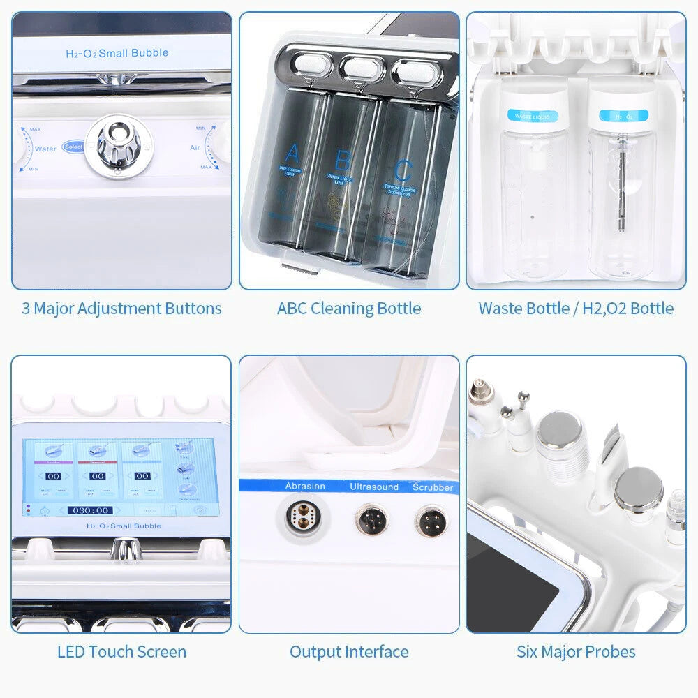 6/7 in 1 Hydra Water Facial Cleaner Aqua Peel Hydro Dermabrasion Beauty Machine