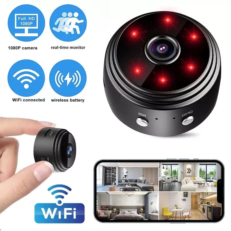 1080P Wireless WiFi CCTV Indoor &Outdoor MINI IP Camera CAM Home Security UK