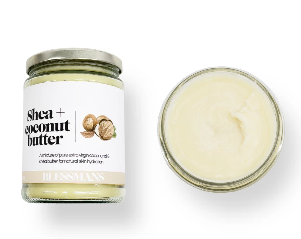 Organic coconut & shea butter dry skin, eczema, chapped skin, deep condtioner