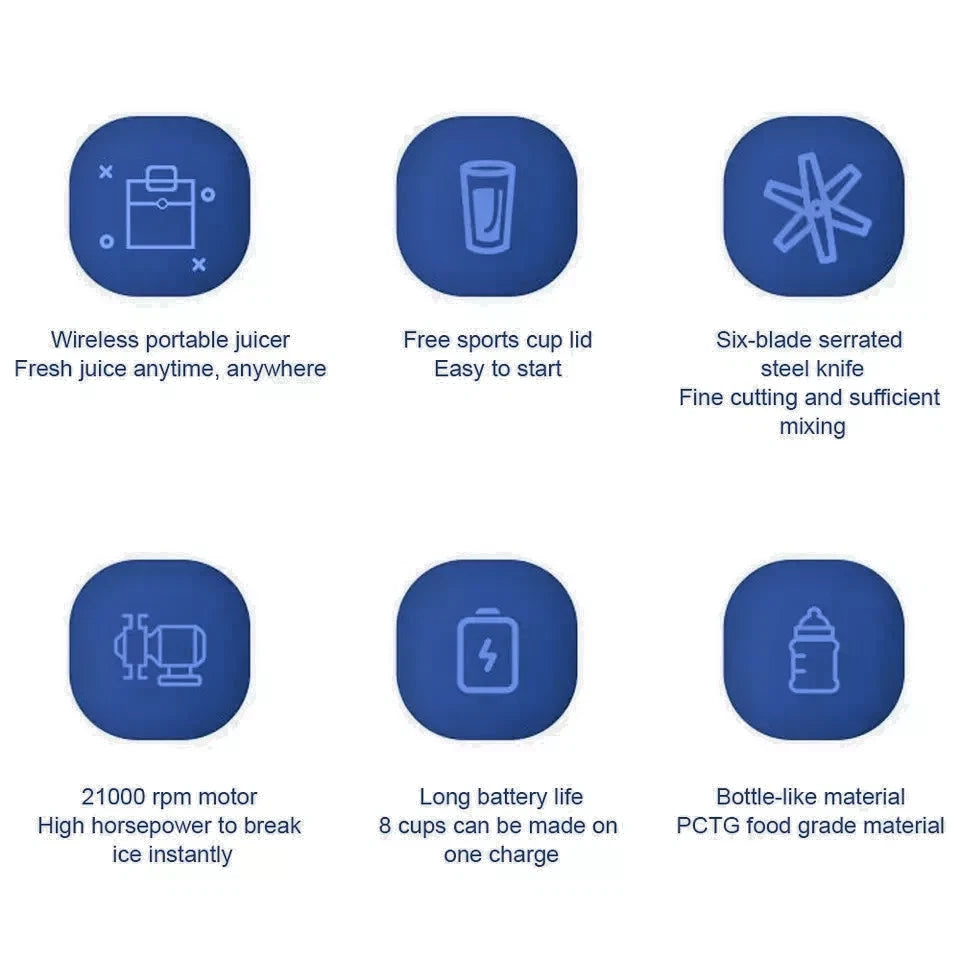 400ML Electric Juice Maker Portable Blender Smoothie Mini Juicer Fruit Machine