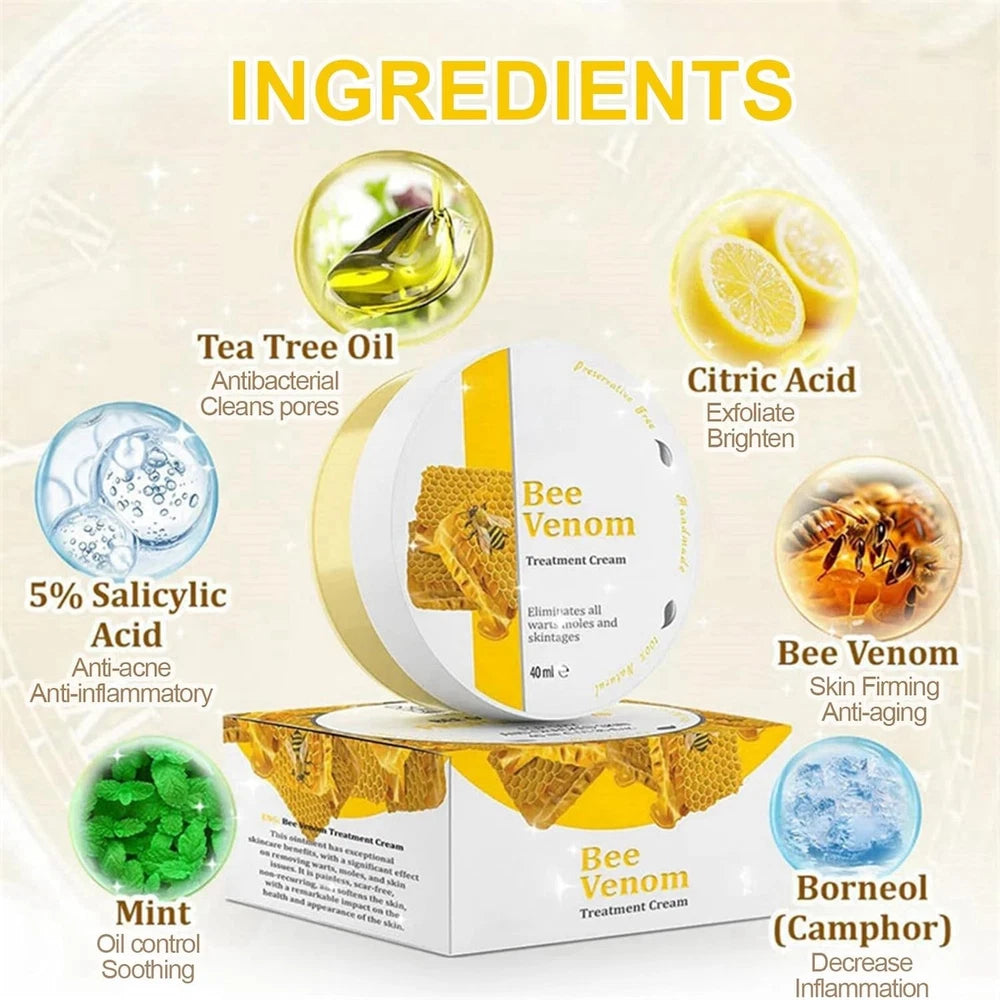 2Pcs Bee Venom Skin Treatment Cream, Bee Venom Cream, Skin Repair, Enric