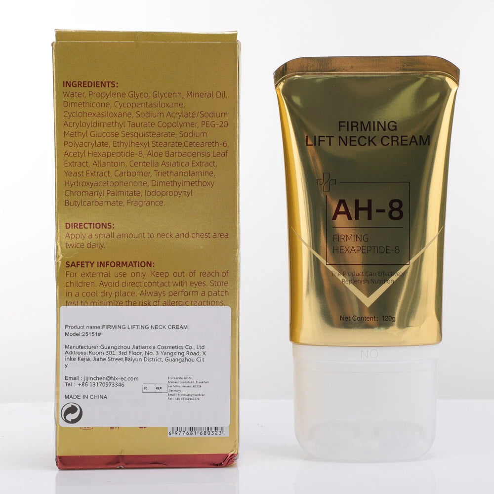 Firming Neck Cream with Roller Massage - Anti-Ageing Hydration for Crepey Skin