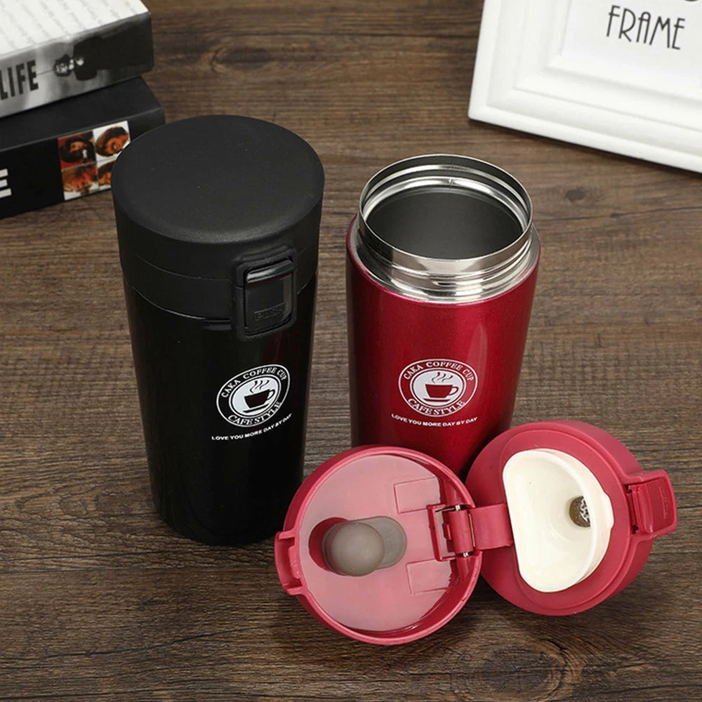 NEW Insulated Travel Coffee Mug Cup Thermal Stainless Steel Flask Vacuum Thermos