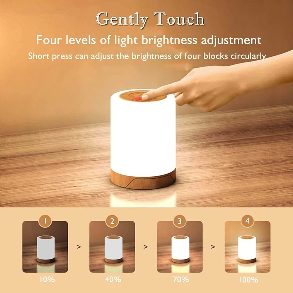 Night Light LED Touch Bedside Table Lamp Multi-Color Dimmable Zlpprfblufltosoahz