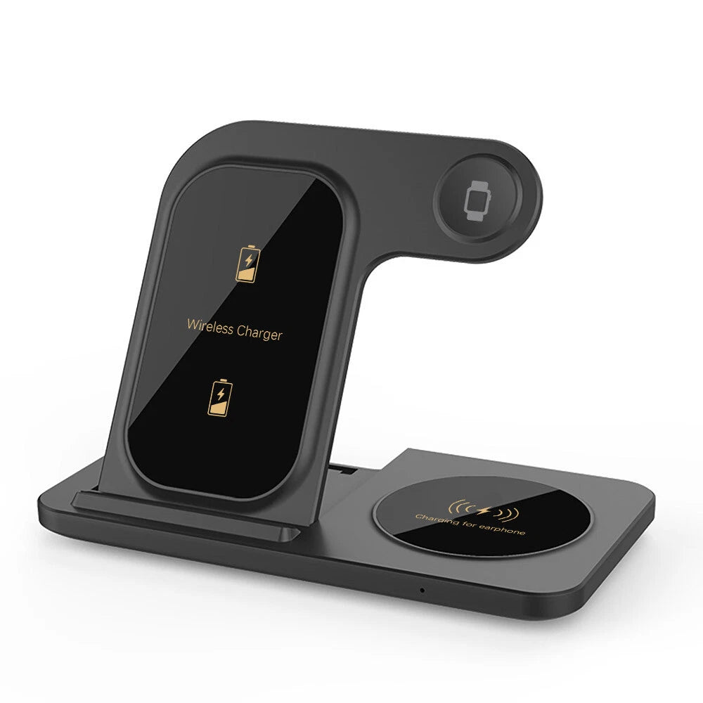 3in1 15W Fast Wireless Charger Dock Charging Station For Apple Watch 9 iPhone 16