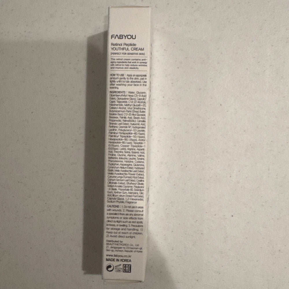 FABYOU Retinol Peptide Youthful Cream NIB Korean Skin Care