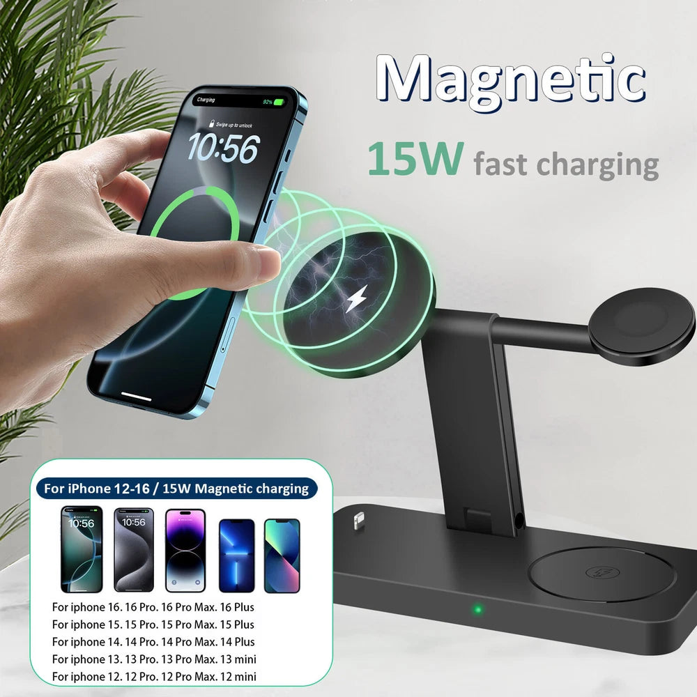 Wireless Charger 4in1 Fast Dock Charging Station For Apple Watch iPhone 16 15 14