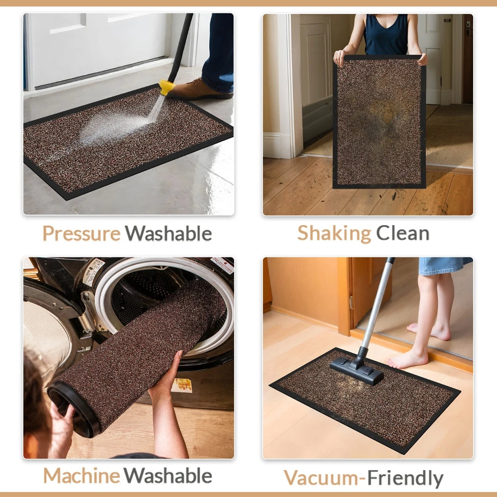 Barrier Mat Entrance Door Mat Heavy Duty Non Slip Dirt Trapper Rubber Back Rugs