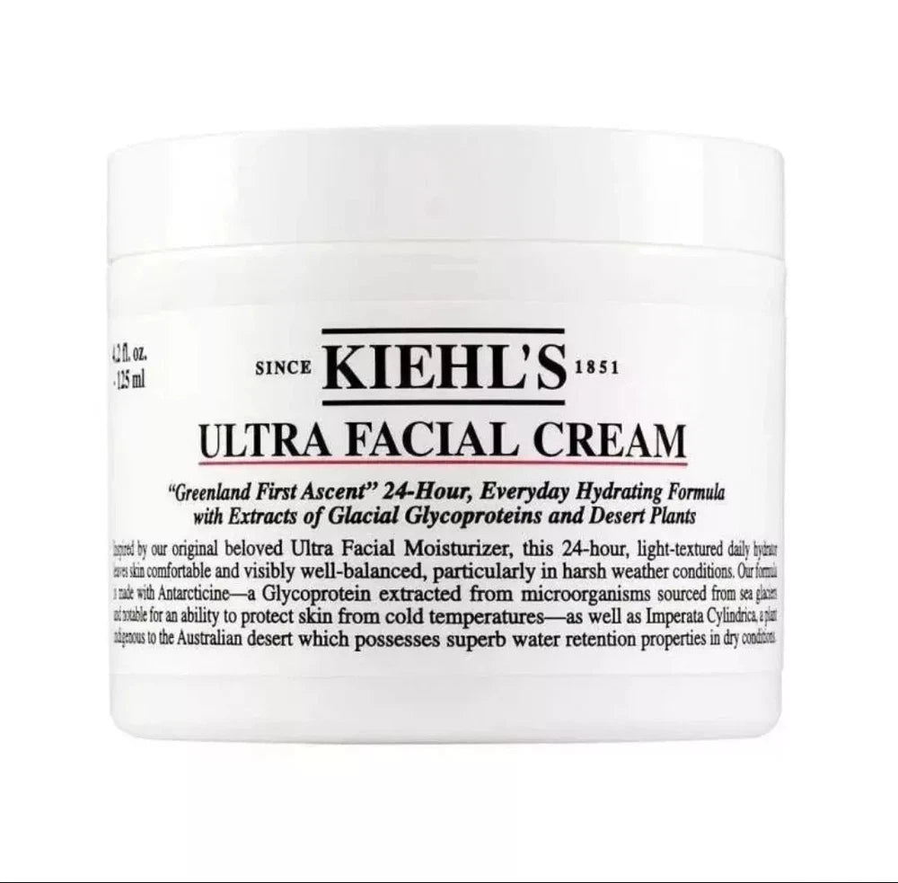 Kiehls Ultra Facial Cream Skincare Moisturiser Hydrating Deep Cleaning-125ml