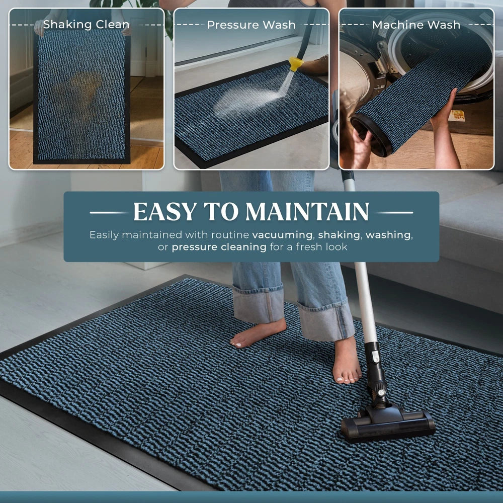 Barrier Mat Entrance Door Mat Heavy Duty Non Slip Dirt Trapper Rubber Back Rugs