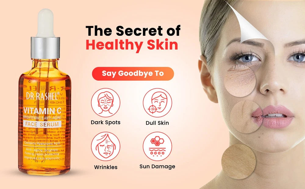 Face Serum Vitamin C Pure Strong Hyaluronic Firming Anti Wrinkle Anti Aging