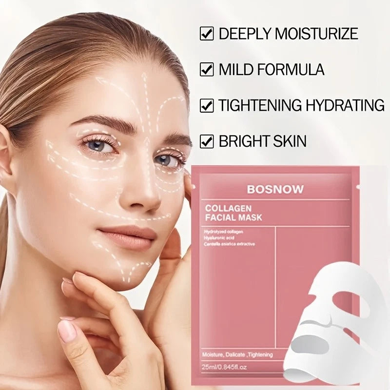 5Pcs Overnight Korean Bio Collagen Real Deep face Mask Brightening Hydrating