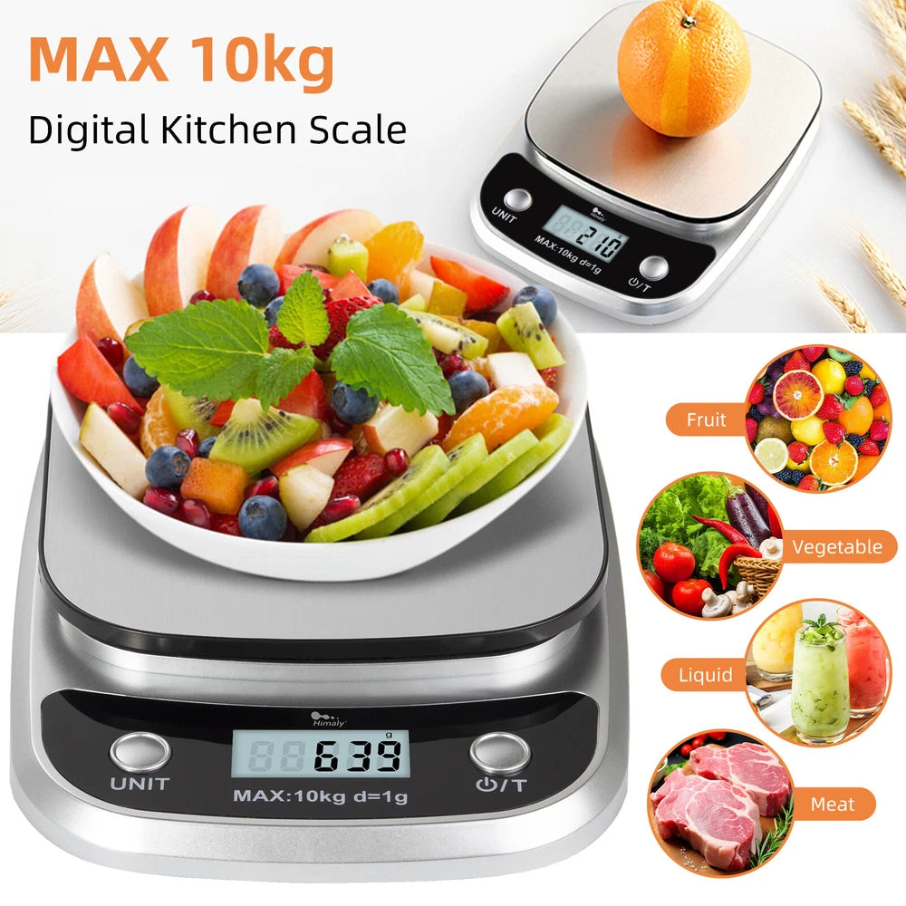10KG Kitchen Scales Digital Electronic LCD Cooking Baking Food Weighing Scale