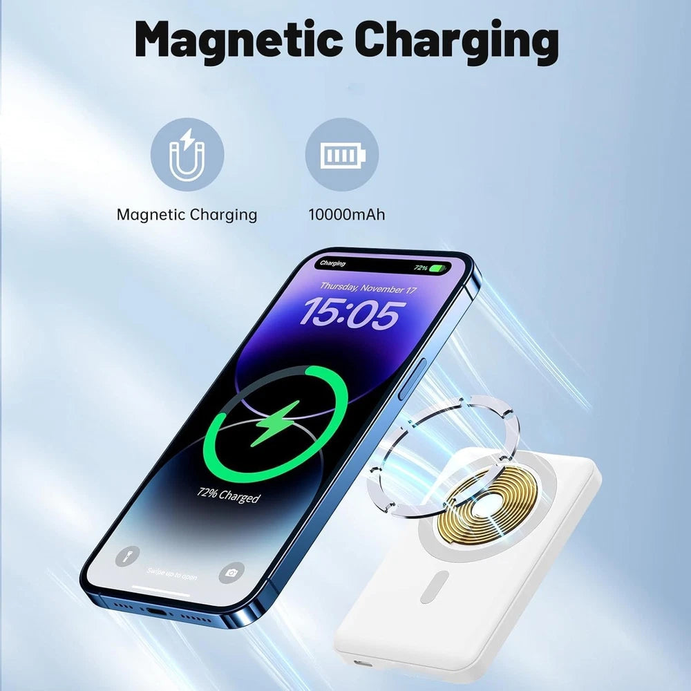900000mAh Power Bank Magnetic Battery Pack Wireless Charger for iPhone 16/15/14
