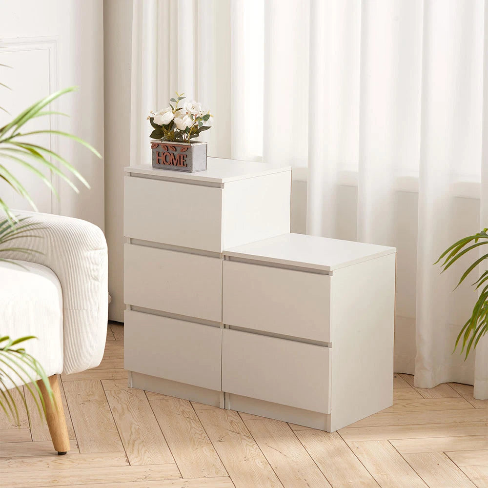 Bedside Table Drawer Cabinet End Side Table Bedroom Furniture Storage Nightstand