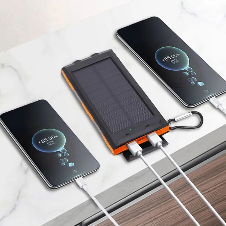 10000000mAh Solar Power Bank Pack Waterproof 2USB LED Battery Charger Phone UK
