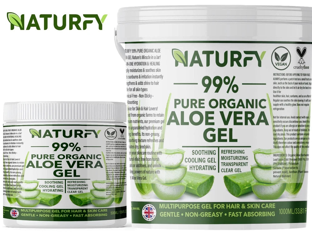 Aloe Vera Gel Pure Natural Organic Multipurpose Soothing Hair & Skin Care500-1kg