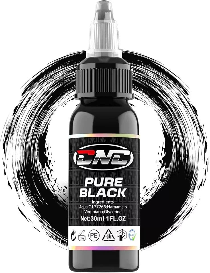 Tattoo Ink Black 30ml Pure Black Tattoo Ink Tattoo Supplies for Lining, Shading